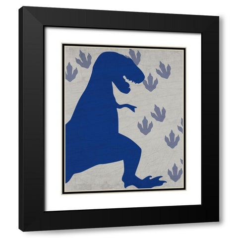 Rawr Tracks 1 Black Modern Wood Framed Art Print with Double Matting by Kimberly, Allen