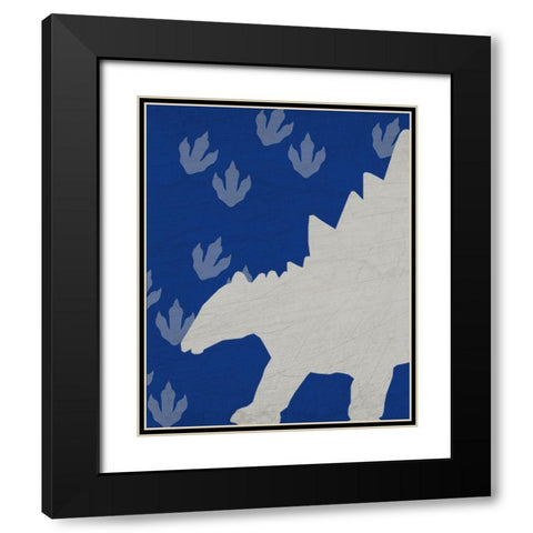 Rawr Tracks 2 Black Modern Wood Framed Art Print with Double Matting by Kimberly, Allen