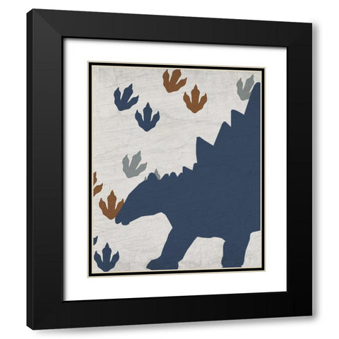 Rawr Tracks 2  v2 Black Modern Wood Framed Art Print with Double Matting by Kimberly, Allen