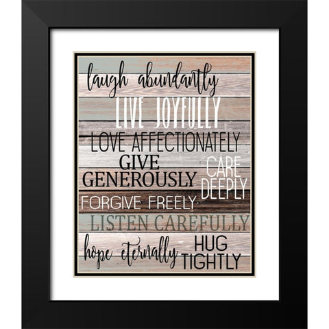 Laugh Abundantly Black Modern Wood Framed Art Print with Double Matting by Kimberly, Allen