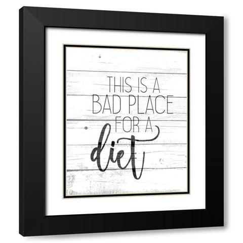 Diet Black Modern Wood Framed Art Print with Double Matting by Kimberly, Allen