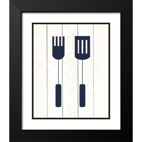In the Kitchen 1 Black Modern Wood Framed Art Print with Double Matting by Kimberly, Allen