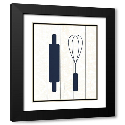 In the Kitchen 2 Black Modern Wood Framed Art Print with Double Matting by Kimberly, Allen
