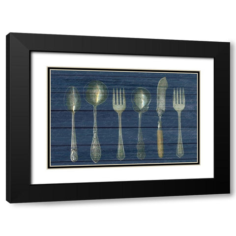 At the Table Black Modern Wood Framed Art Print with Double Matting by Kimberly, Allen