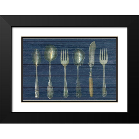 At the Table Black Modern Wood Framed Art Print with Double Matting by Kimberly, Allen
