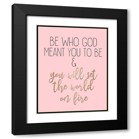 Set the World Black Modern Wood Framed Art Print with Double Matting by Kimberly, Allen