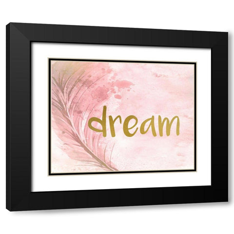 Dream Feather Black Modern Wood Framed Art Print with Double Matting by Allen, Kimberly