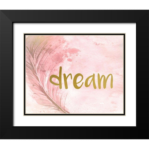Dream Feather Black Modern Wood Framed Art Print with Double Matting by Allen, Kimberly