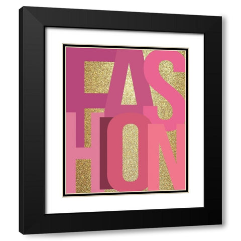 Fashion Pink Black Modern Wood Framed Art Print with Double Matting by Kimberly, Allen
