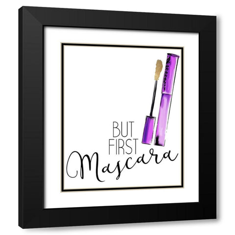 Mascara Black Modern Wood Framed Art Print with Double Matting by Kimberly, Allen