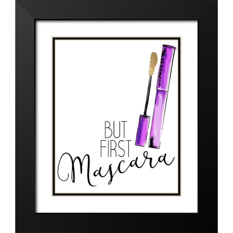 Mascara Black Modern Wood Framed Art Print with Double Matting by Kimberly, Allen