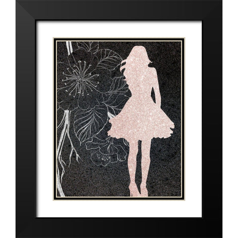 XO XO 1 Black Modern Wood Framed Art Print with Double Matting by Kimberly, Allen