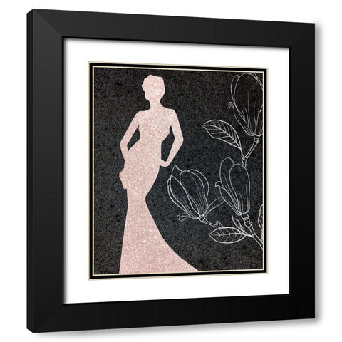 XO XO 3 Black Modern Wood Framed Art Print with Double Matting by Kimberly, Allen