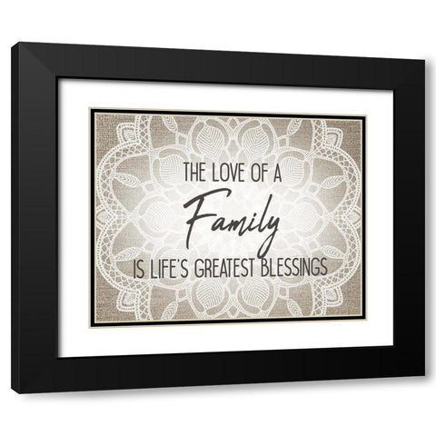 The Love Mandala Black Modern Wood Framed Art Print with Double Matting by Kimberly, Allen