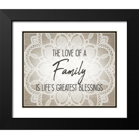The Love Mandala Black Modern Wood Framed Art Print with Double Matting by Kimberly, Allen
