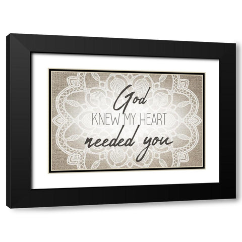 God Knew Black Modern Wood Framed Art Print with Double Matting by Allen, Kimberly