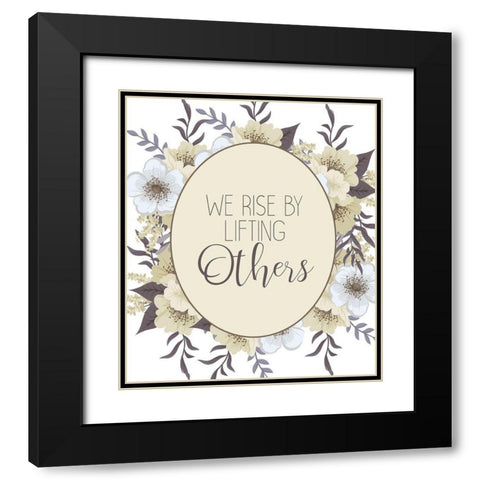 We Rise Black Modern Wood Framed Art Print with Double Matting by Kimberly, Allen