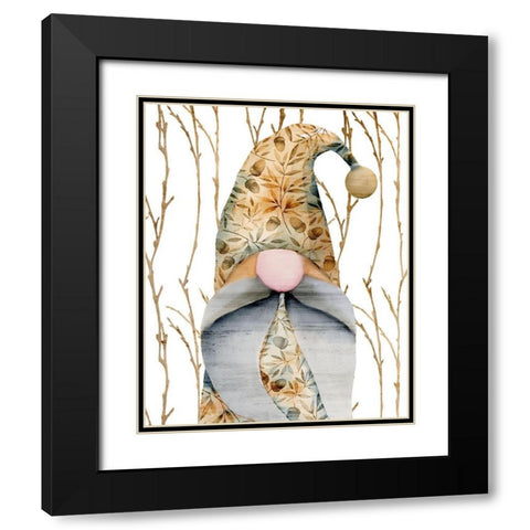 Gnome 1 Black Modern Wood Framed Art Print with Double Matting by Kimberly, Allen