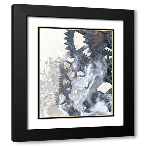 Smoke Gears 2 Black Modern Wood Framed Art Print with Double Matting by Kimberly, Allen