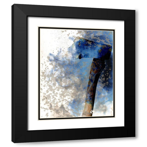 Smoke Tools 2 Black Modern Wood Framed Art Print with Double Matting by Kimberly, Allen