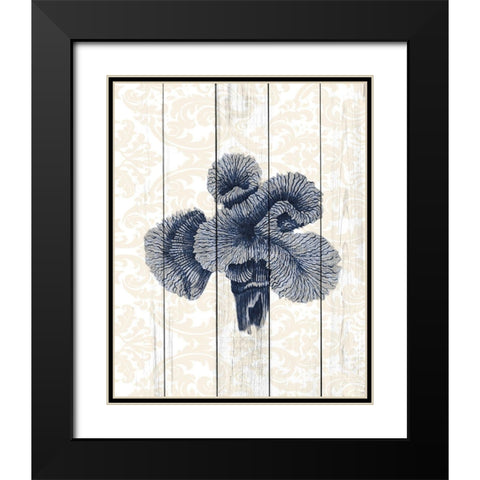 Navy Coral 2 Black Modern Wood Framed Art Print with Double Matting by Kimberly, Allen