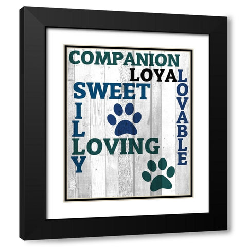 Pets Are 1 Black Modern Wood Framed Art Print with Double Matting by Kimberly, Allen