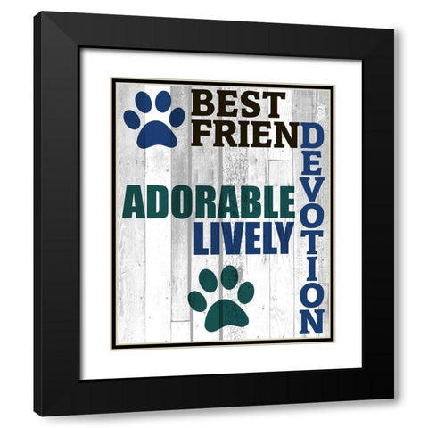 Pets Are 2 Black Modern Wood Framed Art Print with Double Matting by Kimberly, Allen