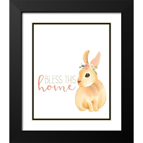 Bless This Home Black Modern Wood Framed Art Print with Double Matting by Kimberly, Allen