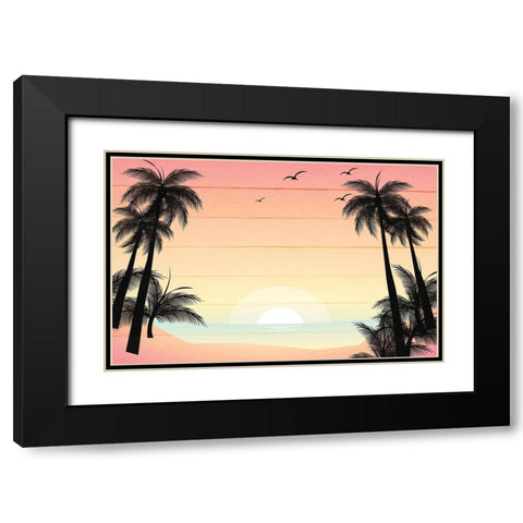 Roam B Black Modern Wood Framed Art Print with Double Matting by Kimberly, Allen
