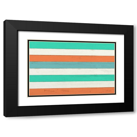 Beach Camping B Black Modern Wood Framed Art Print with Double Matting by Kimberly, Allen
