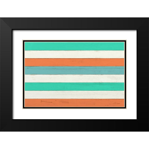 Beach Camping B Black Modern Wood Framed Art Print with Double Matting by Kimberly, Allen