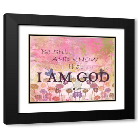 Be Still And Know Black Modern Wood Framed Art Print with Double Matting by Allen, Kimberly