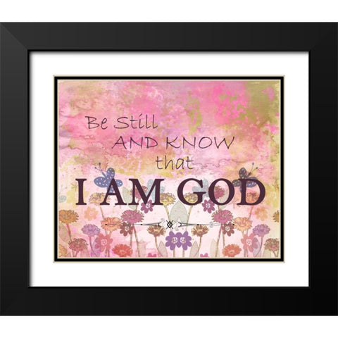 Be Still And Know Black Modern Wood Framed Art Print with Double Matting by Allen, Kimberly