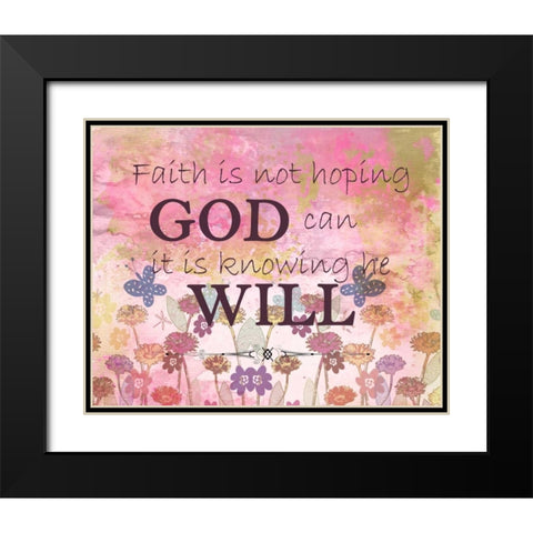 Faith Is Black Modern Wood Framed Art Print with Double Matting by Allen, Kimberly