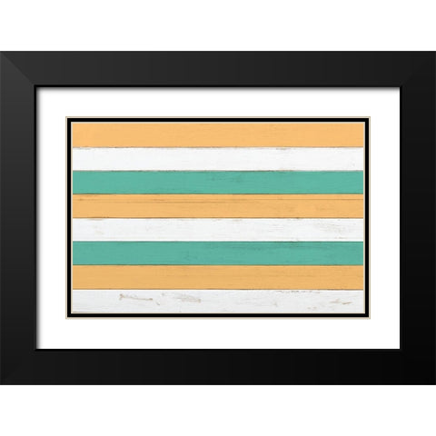 Beach Tent B Black Modern Wood Framed Art Print with Double Matting by Kimberly, Allen