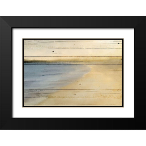 Golden Sea Black Modern Wood Framed Art Print with Double Matting by Kimberly, Allen
