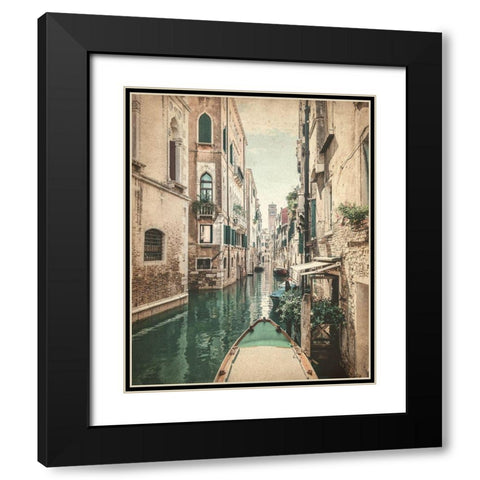 Gondola Paris 2 Black Modern Wood Framed Art Print with Double Matting by Allen, Kimberly