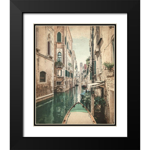 Gondola Paris 2 Black Modern Wood Framed Art Print with Double Matting by Allen, Kimberly