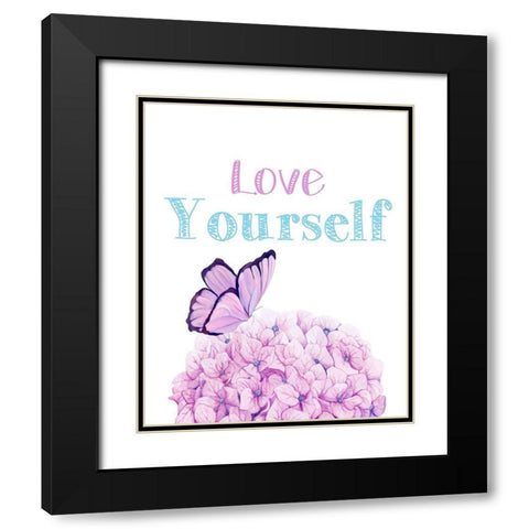 Love Yourself 3 Black Modern Wood Framed Art Print with Double Matting by Allen, Kimberly