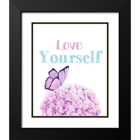 Love Yourself 3 Black Modern Wood Framed Art Print with Double Matting by Allen, Kimberly