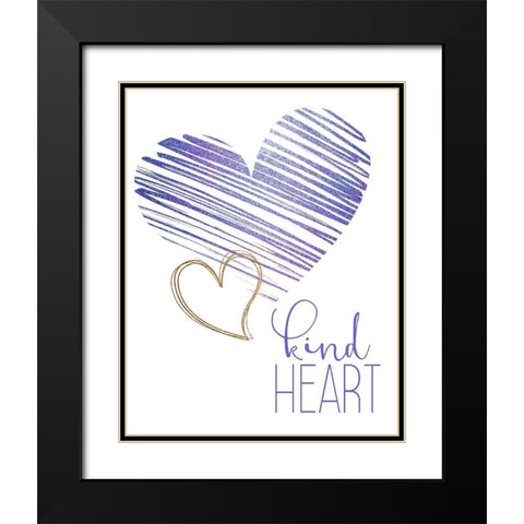 Kind Heart 1 Black Modern Wood Framed Art Print with Double Matting by Allen, Kimberly