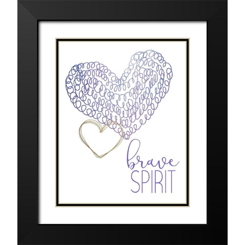 Kind Heart 3 Black Modern Wood Framed Art Print with Double Matting by Allen, Kimberly