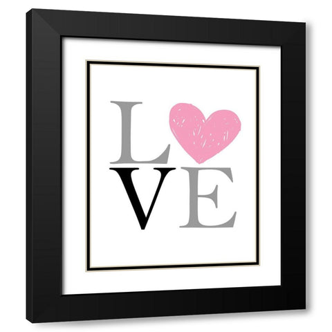 Love Home 1 Black Modern Wood Framed Art Print with Double Matting by Allen, Kimberly