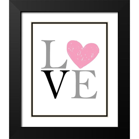 Love Home 1 Black Modern Wood Framed Art Print with Double Matting by Allen, Kimberly