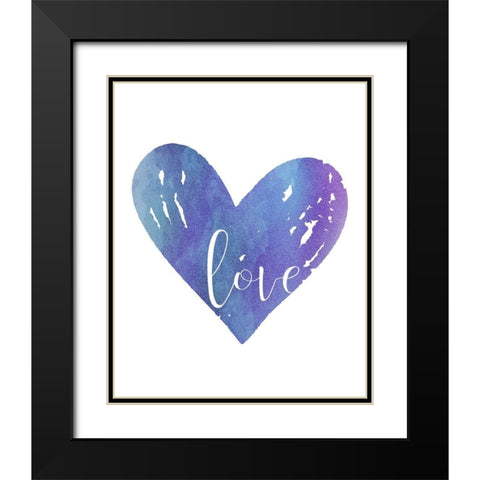 Watercolor Love 2 Black Modern Wood Framed Art Print with Double Matting by Allen, Kimberly