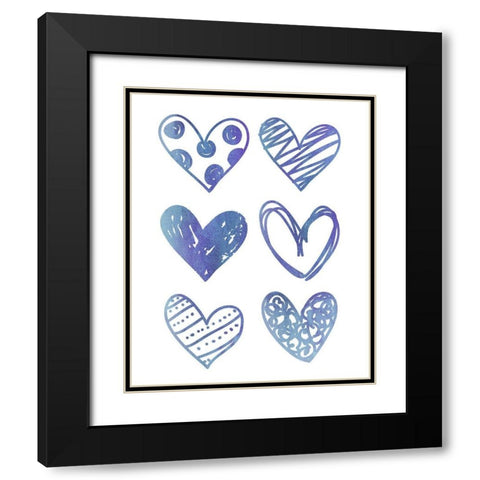 Watercolor Love 3 Black Modern Wood Framed Art Print with Double Matting by Allen, Kimberly