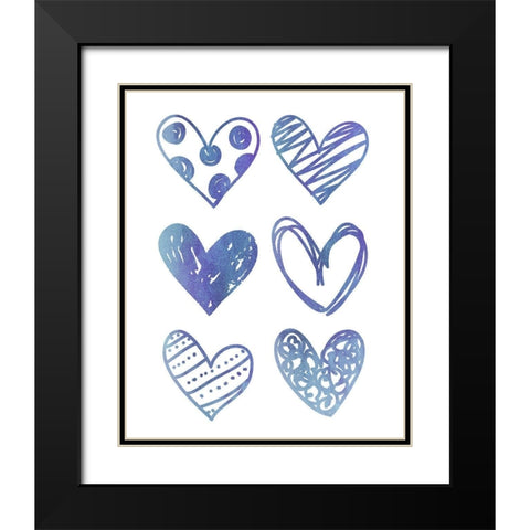 Watercolor Love 3 Black Modern Wood Framed Art Print with Double Matting by Allen, Kimberly