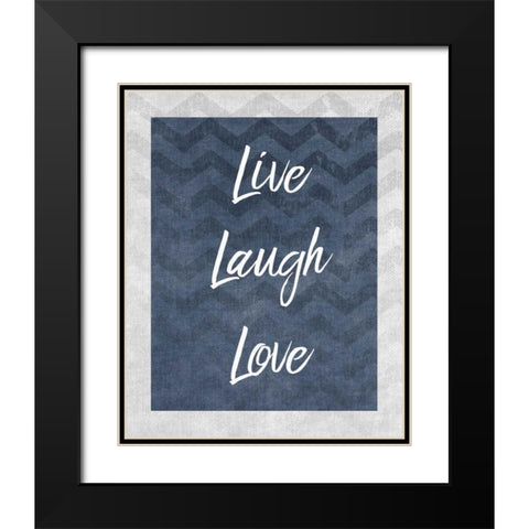 Live Laugh Love Black Modern Wood Framed Art Print with Double Matting by Allen, Kimberly