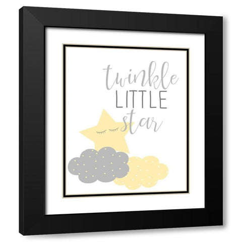 Little One 4 Black Modern Wood Framed Art Print with Double Matting by Allen, Kimberly