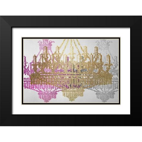 Chandelier Trio Black Modern Wood Framed Art Print with Double Matting by Allen, Kimberly